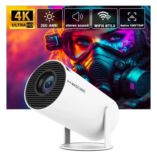 Magcubic Projector 4K Android 11 HY300 Dual Wifi6 260ANSI Allwinner H713 BT5.0 1080P 1280*720P Cinema Outdoor portable Projetor