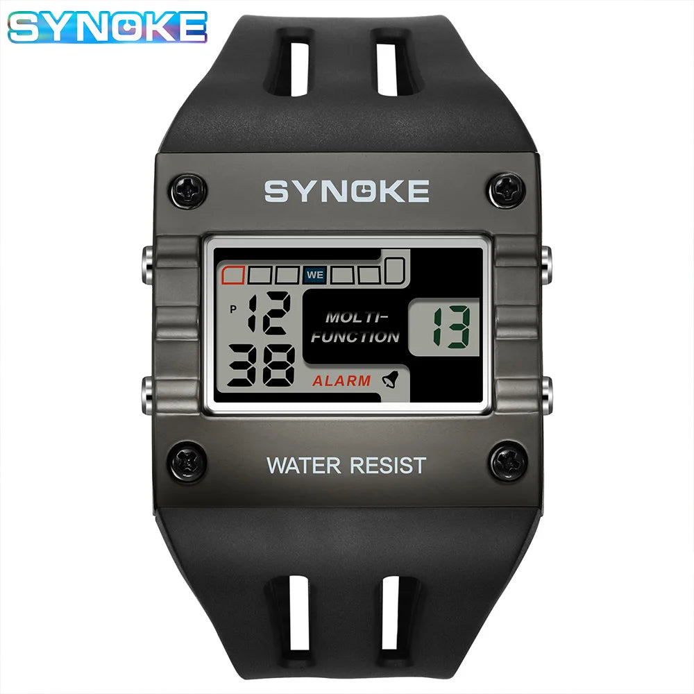 SYNOKE Mens Digital Sports Watch, Big Numbers, Large Display Face Big Digits, Easy to Read, Waterproof, Running Military Watch